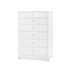 Ming Tall 6-Drawer / Chiffon White-Blue Hand Home