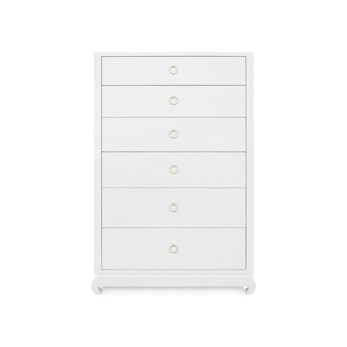 Ming Tall 6-Drawer / Chiffon White-Blue Hand Home