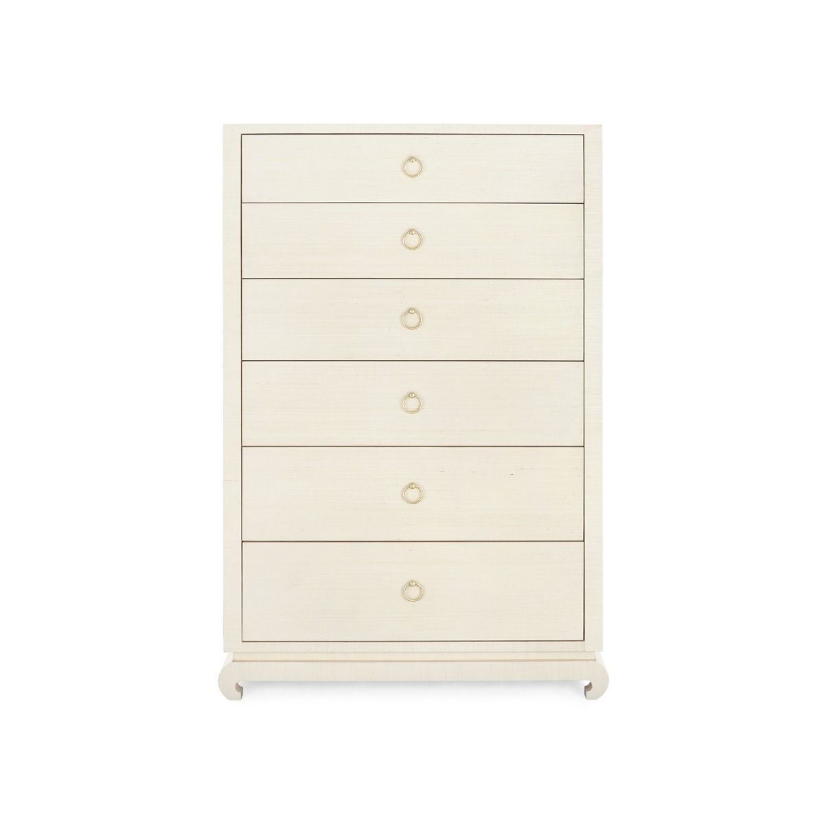 Ming Tall 6-Drawer / Canvas Cream-Blue Hand Home