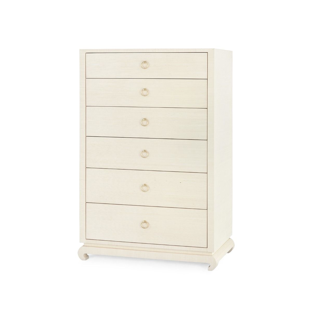 Ming Tall 6-Drawer / Canvas Cream-Blue Hand Home