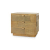 Mark 3-Drawer Side Table / Antique Brass-Blue Hand Home