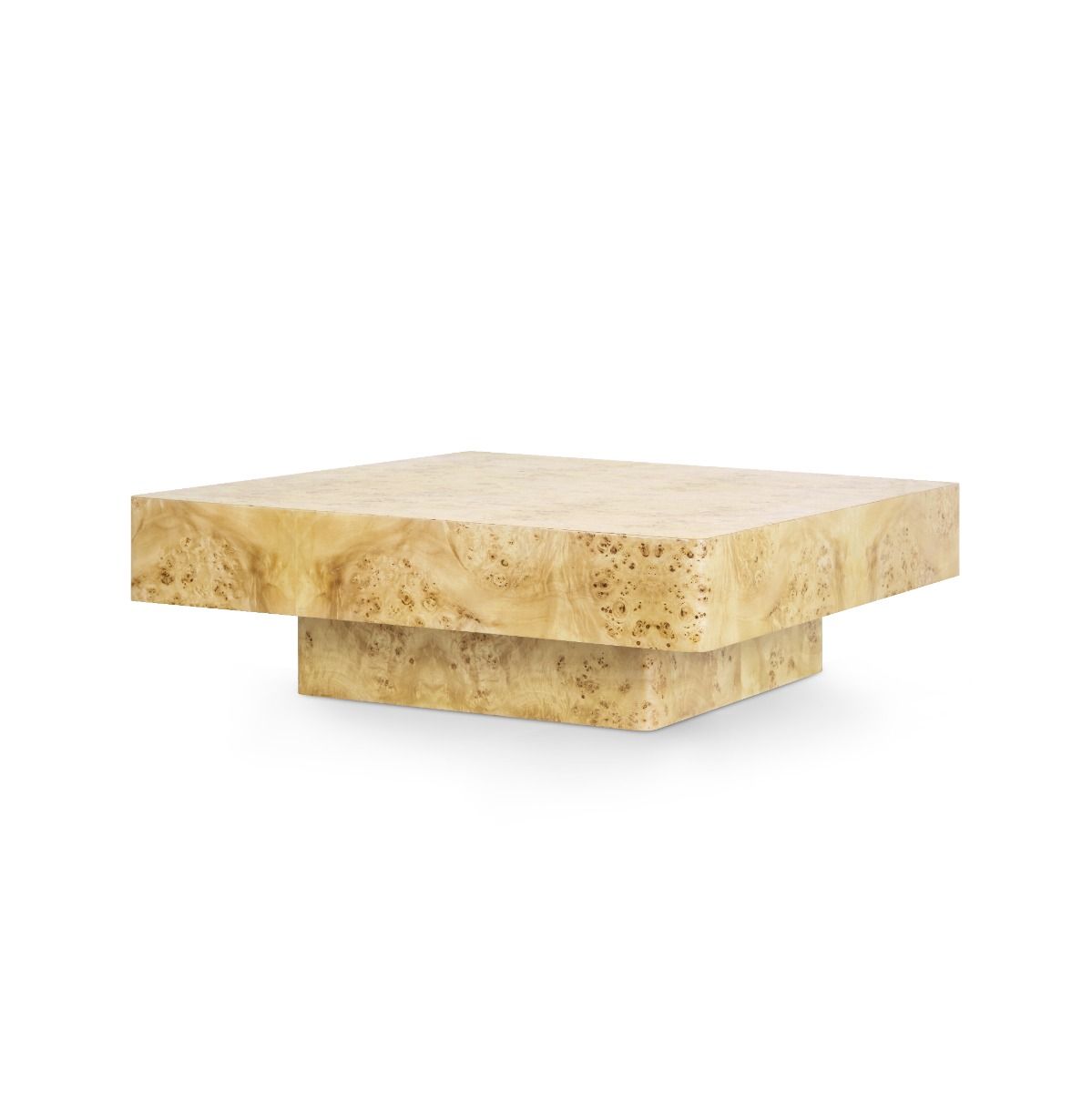 Norma Large Square Coffee Table / Burl-Blue Hand Home