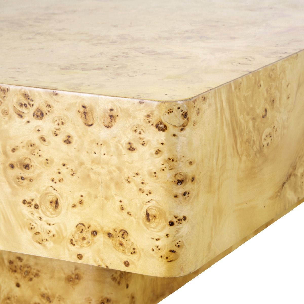 Norma Large Square Coffee Table / Burl-Blue Hand Home