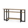 Norman Console / Antique Brass and Dark Bronze-Blue Hand Home