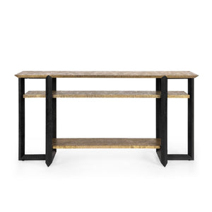 Norman Console / Antique Brass and Dark Bronze-Blue Hand Home