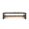 Odeon Coffee Table/Bench / Antique Brass and Dark Bronze-Blue Hand Home