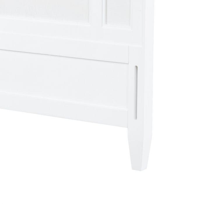 Olivia Queen Headboard With Ryder Bed Frame / Soft White, Vanilla-Blue Hand Home