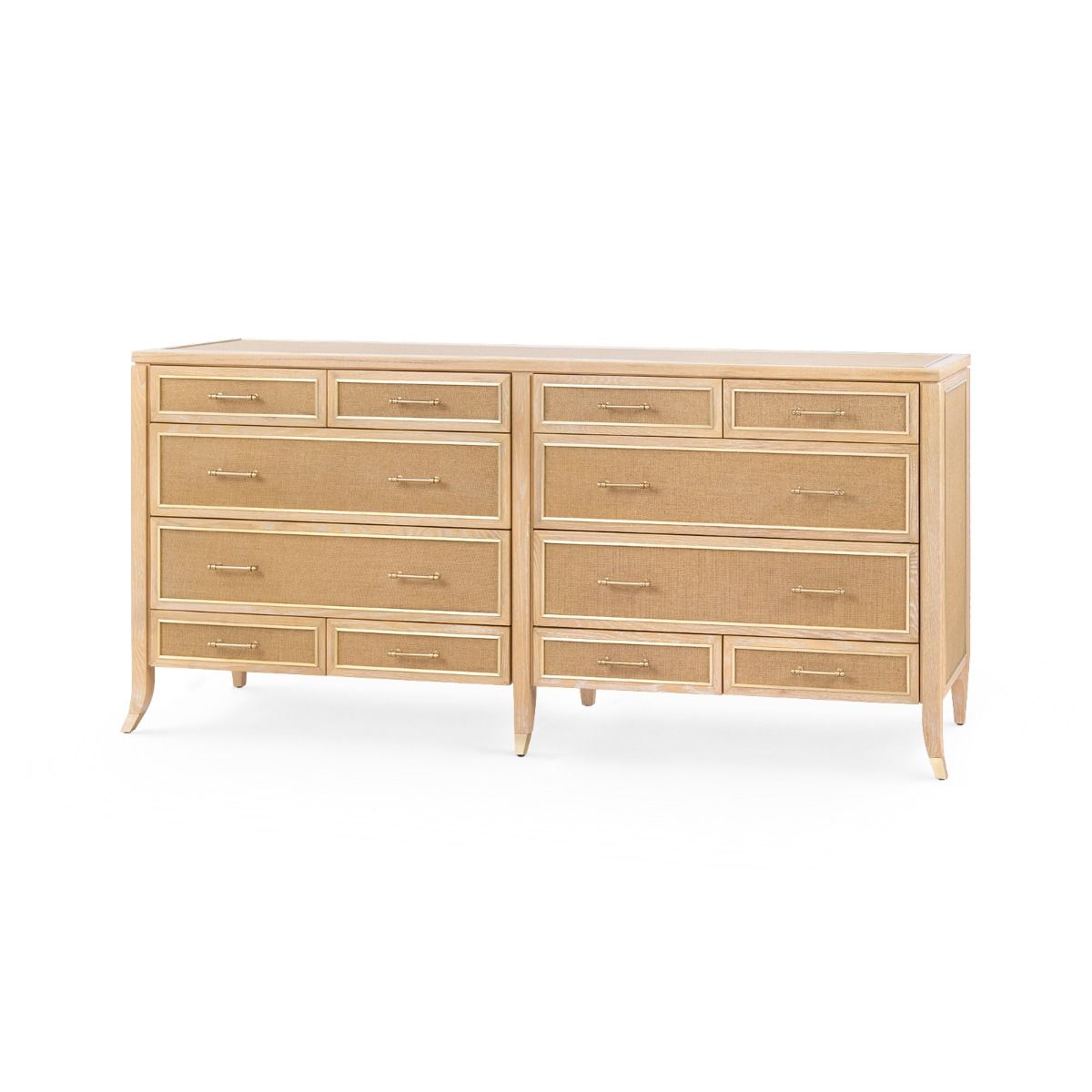 Paulina 12-Drawer / Natural and Camel-Villa & House-Blue Hand Home