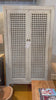 White Lattice Two Door Cabinet