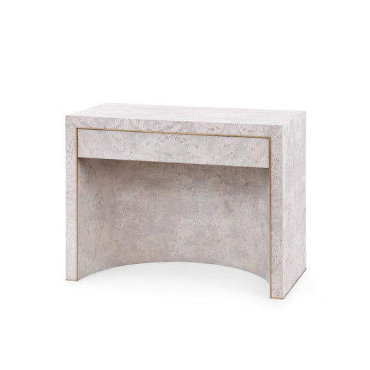 Sloane 1-Drawer Side Table / Light Gray Burl-Blue Hand Home