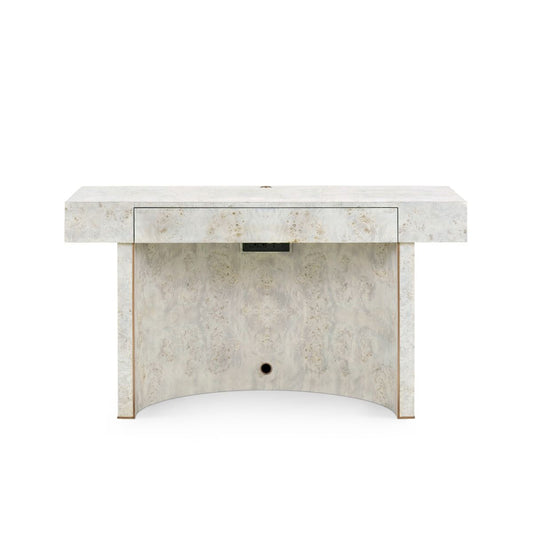 Sloane Desk / Light Gray Burl-Blue Hand Home