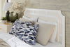 Olivia Queen Headboard / Soft White-Blue Hand Home