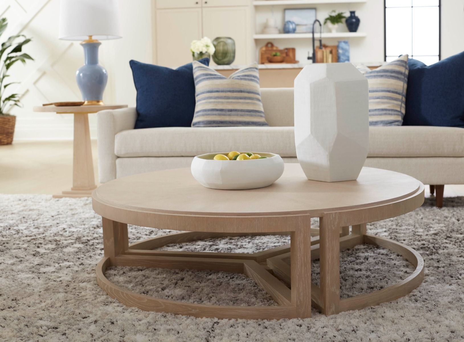 Mateo Large Coffee Table / Sand-Blue Hand Home