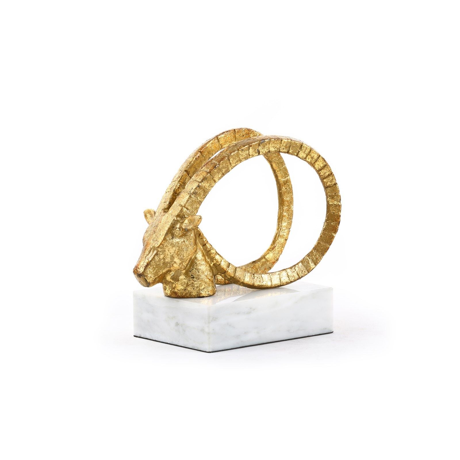 Spiral_Horn Statue / Gold Leaf-Villa & House-Blue Hand Home