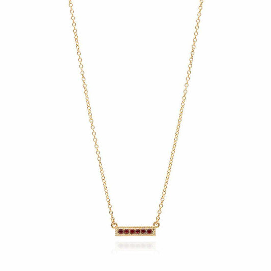 Anna Beck Garnet Pavè Bar Stacking Necklace, Gold-Anna Beck Jewelry-Blue Hand Home