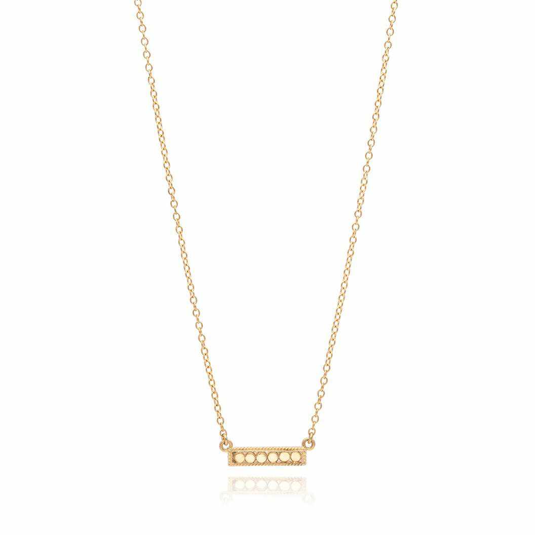 Anna Beck Garnet Pavè Bar Stacking Necklace, Gold-Anna Beck Jewelry-Blue Hand Home