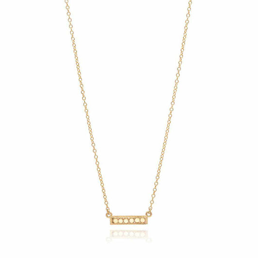 Anna Beck Garnet Pavè Bar Stacking Necklace, Gold-Anna Beck Jewelry-Blue Hand Home