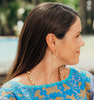 Small Handcast Gold Hoop Earrings-Susan Shaw Jewelry-Blue Hand Home