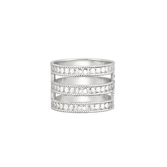 Anna Beck Triple Bar Ring - Silver-Anna Beck Jewelry-Blue Hand Home