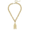 Susan Shaw Handcast Gold Cicada Chain Necklace-Susan Shaw Jewelry-Blue Hand Home