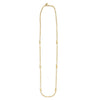 Long Bamboo and Chain Necklace-Blue Hand Home