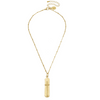 Susan Shaw Handcast Gold Bar with Cross Chain Necklace-Susan Shaw Jewelry-Blue Hand Home