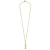 Susan Shaw Bar Cross on 30in Thin Textured Chain Necklace - Gold-Susan Shaw Jewelry-Blue Hand Home