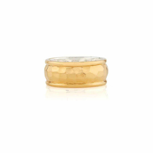 Anna Beck Hammered Cigar Ring - Gold-Anna Beck Jewelry-Blue Hand Home