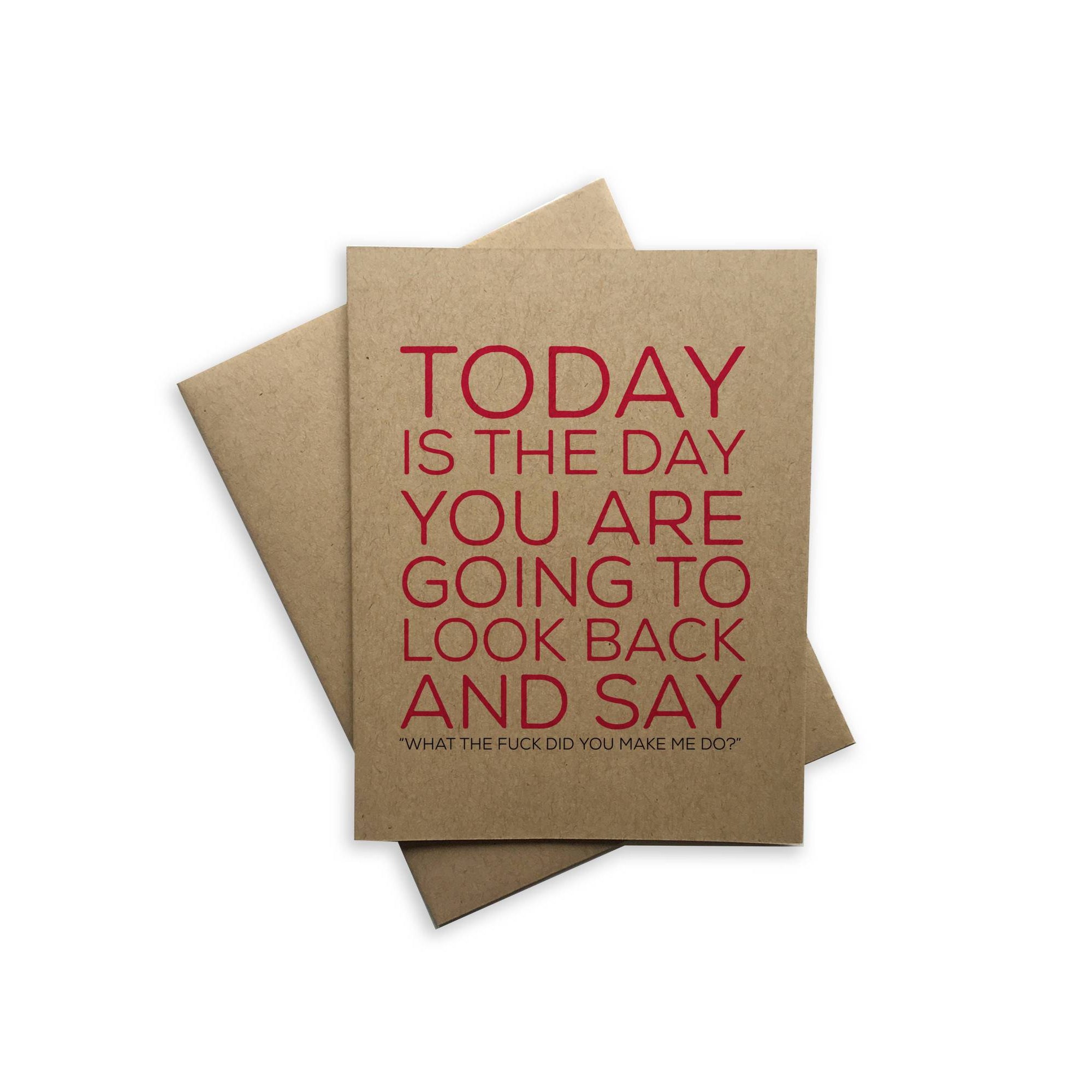 Tiramisu Paperie - Today Is The Day You Are Going to Look Back Notecard-Tiramisu Paperie-Blue Hand Home