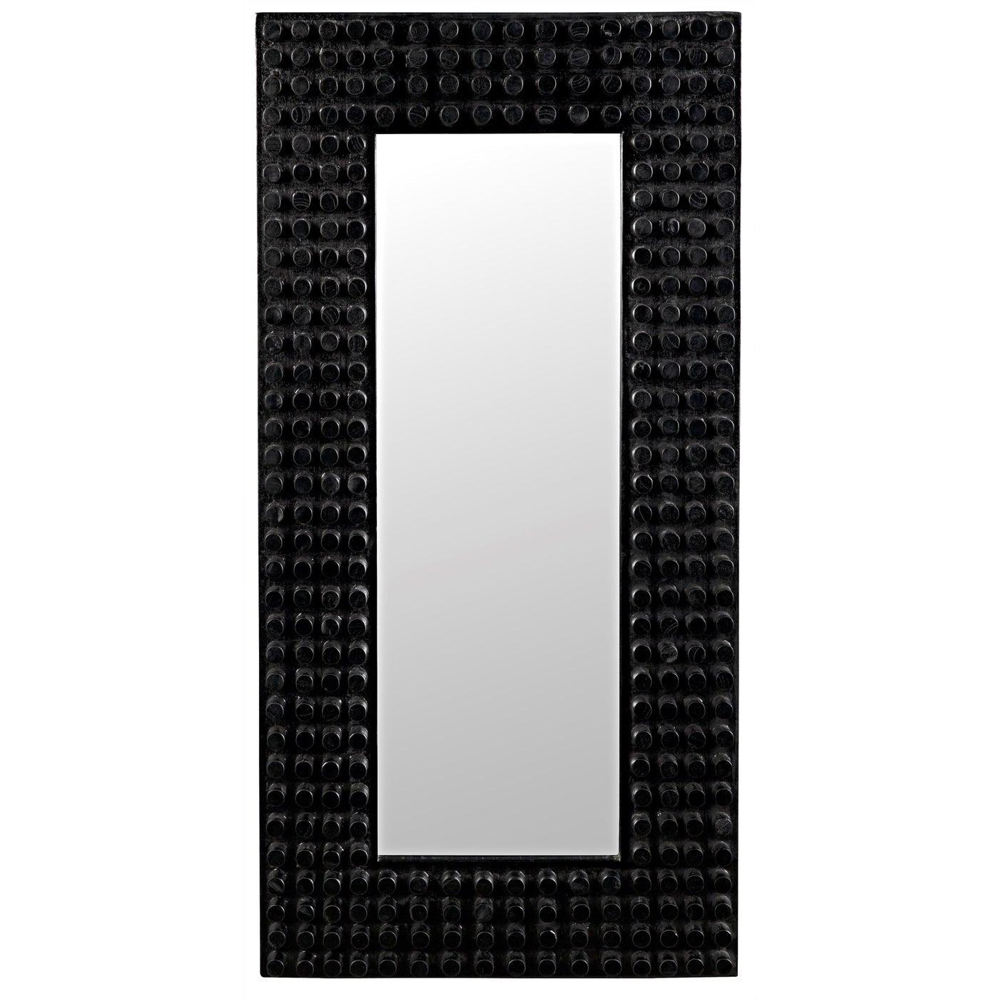 Faustus Mirror, Charcoal Black-Noir Furniture-Blue Hand Home