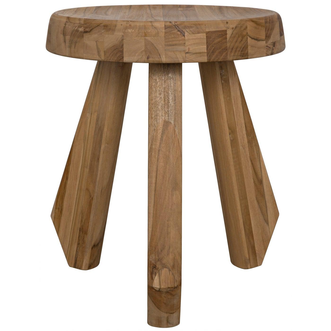 Priam Teak Stool-Noir Furniture-Blue Hand Home