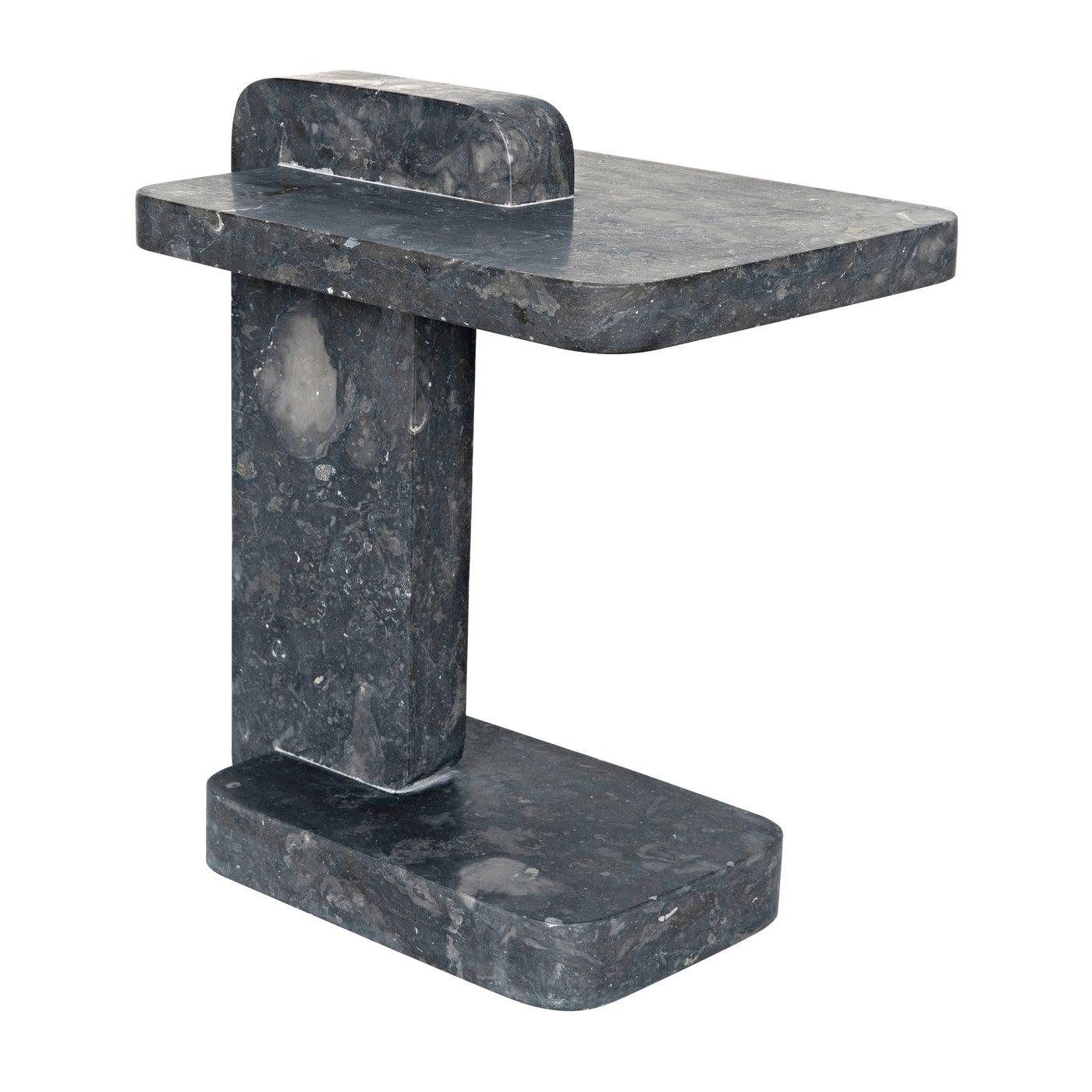 North Side Table, Black Marble-Noir Furniture-Blue Hand Home