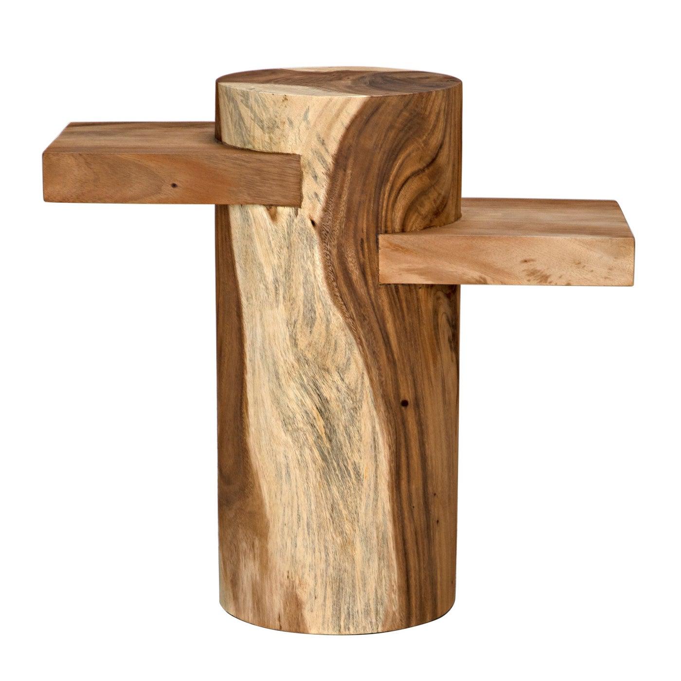 Tabula Side Table, Munggur Wood-Noir Furniture-Blue Hand Home