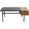 Noir Algeron Desk w/ Metal-Noir Furniture-Blue Hand Home