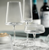 Bandol Fluted Textured Wine Glass-Blue Hand Home