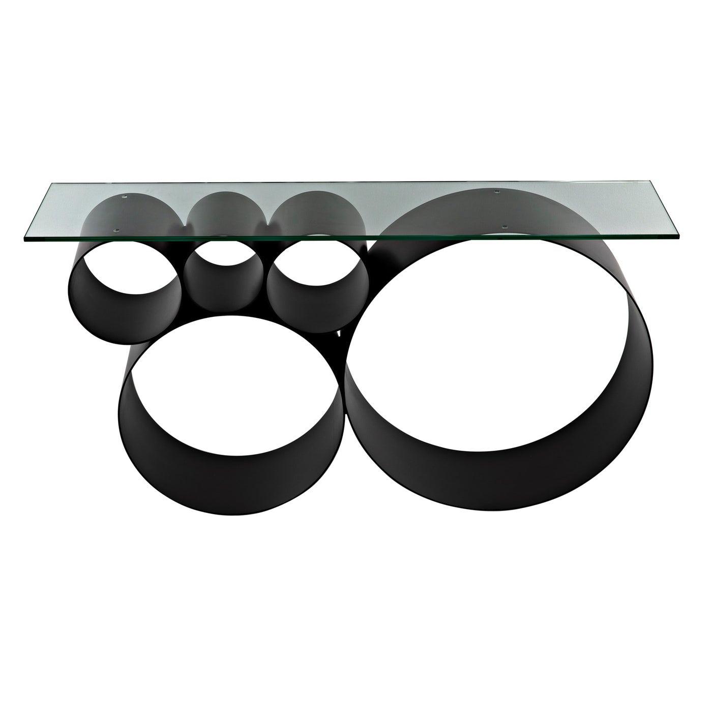 Roger Console. Steel Base, Glass Top-CFC Furniture-Blue Hand Home