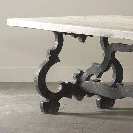 Reclaimed Elm Baroque Dining Table-Organic Restoration-Blue Hand Home