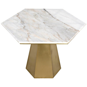 Noir Furniture Demetria Table, Metal and Quartz-Noir Furniture-Blue Hand Home