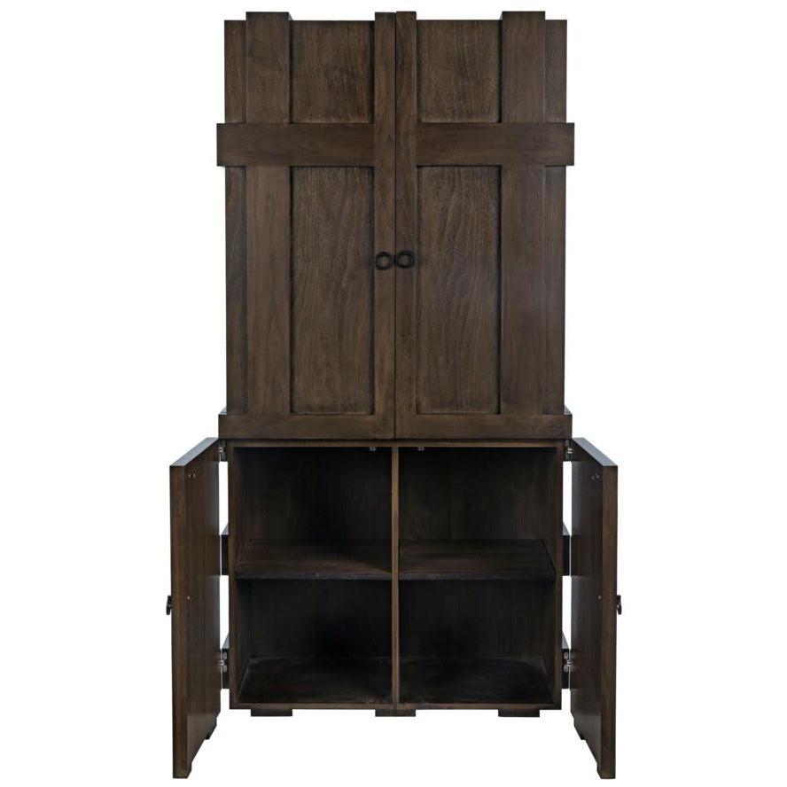 Bilbao Armoire, Walnut-CFC Furniture-Blue Hand Home