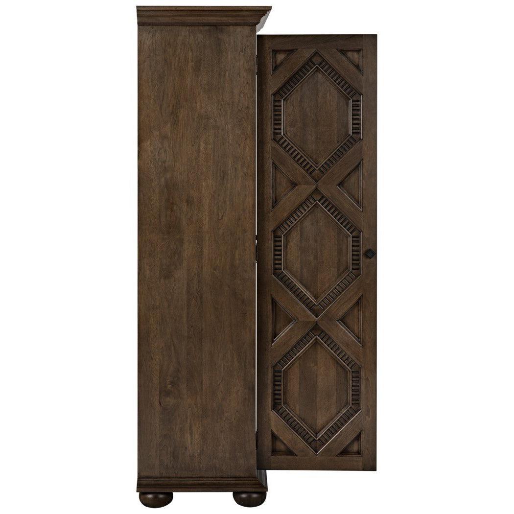 Diamond Armoire, Walnut-CFC Furniture-Blue Hand Home