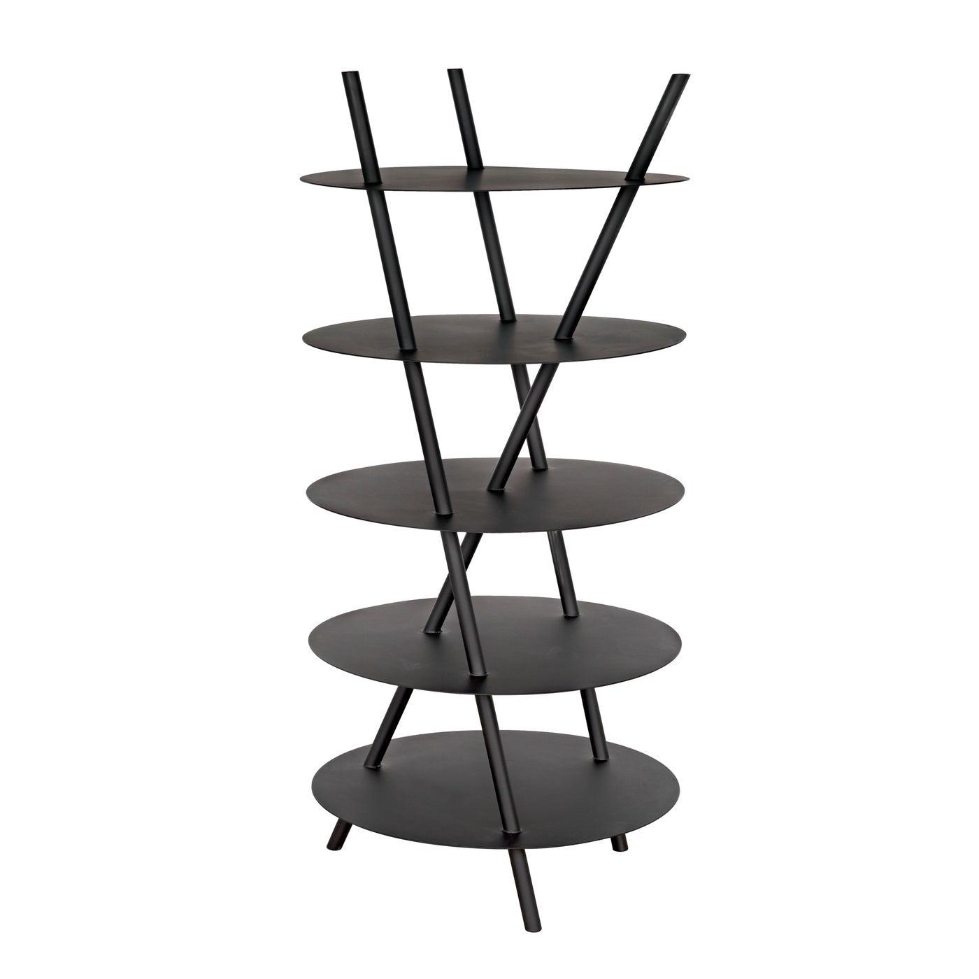 Noir Gautama Shelf, Black Metal-Noir Furniture-Blue Hand Home