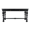 Noir Portuguese Desk, Small (60"), Hand Rubbed Black-Noir Furniture-Blue Hand Home