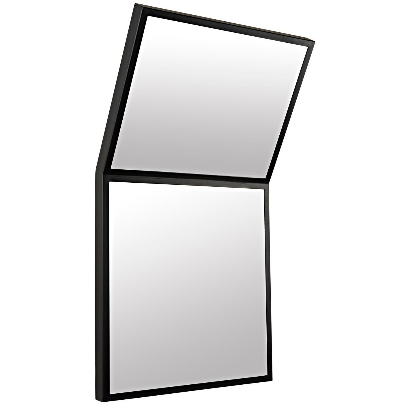 Noir Lazo Mirror, Black Steel-Noir Furniture-Blue Hand Home