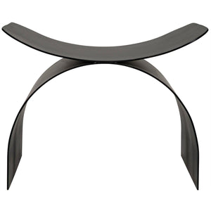 Noir Papillon Stool, Black Steel-Noir Furniture-Blue Hand Home