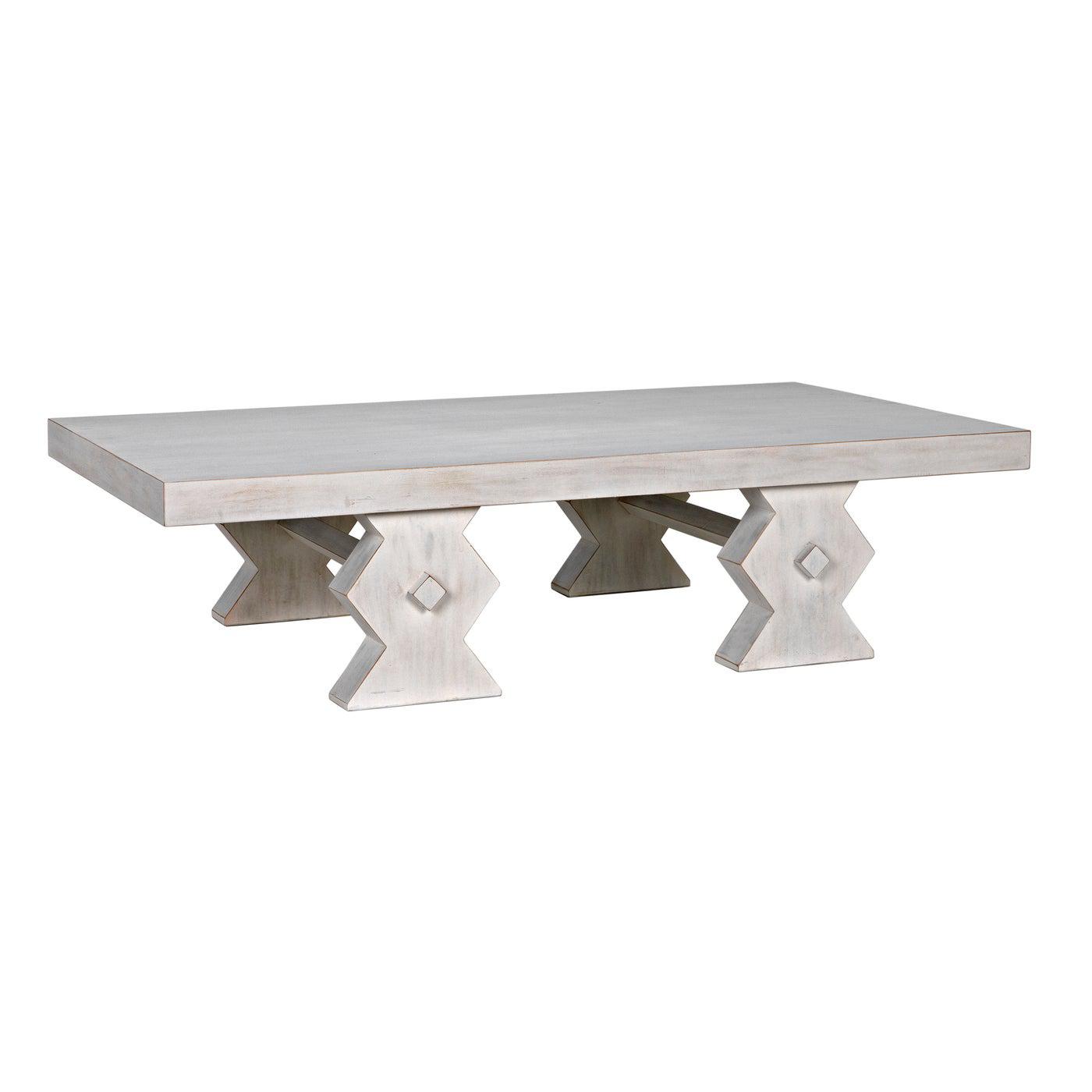 Suzu Coffee Table, White Wash-Noir Furniture-Blue Hand Home