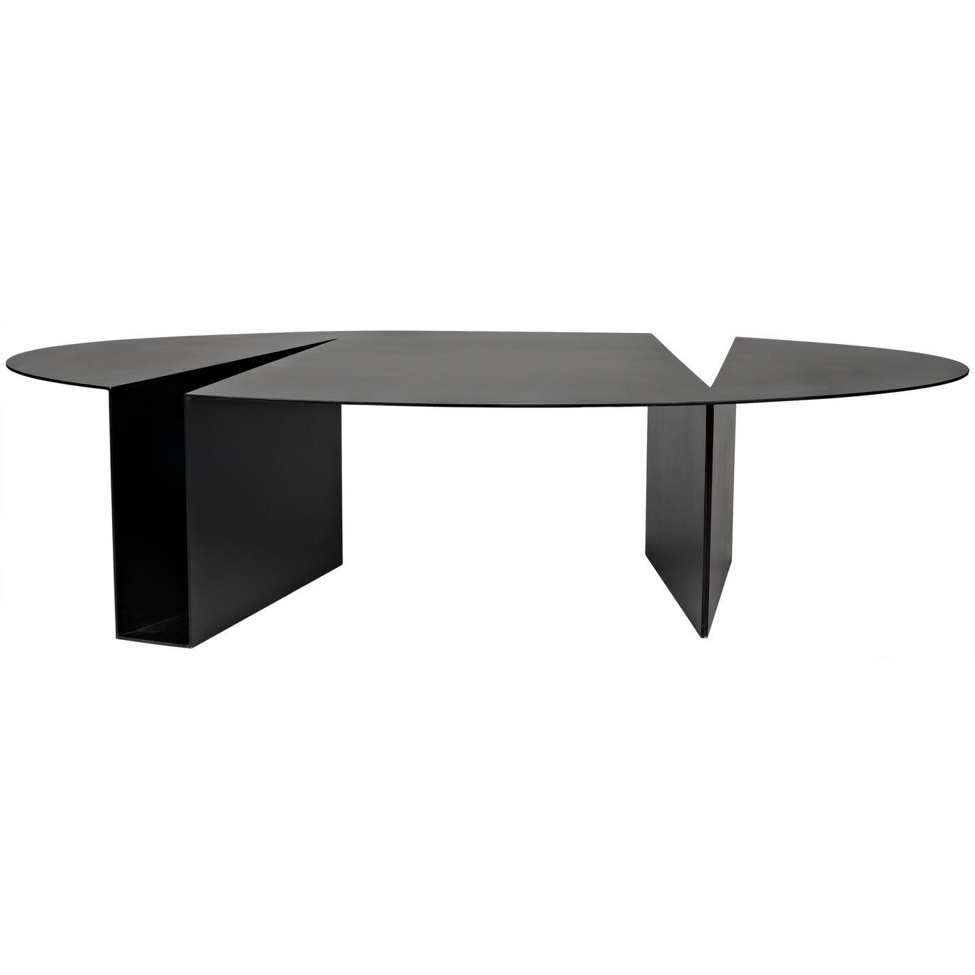 Noir Minerva Coffee Table, Black Steel-Noir Furniture-Blue Hand Home