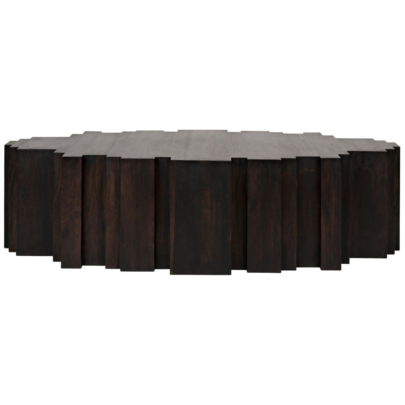 Noir Royce Coffee Table, Ebony Walnut-Noir Furniture-Blue Hand Home