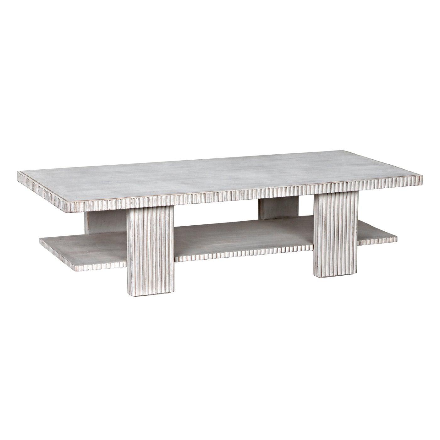 Humphrey Coffee Table, White Wash-Noir Furniture-Blue Hand Home