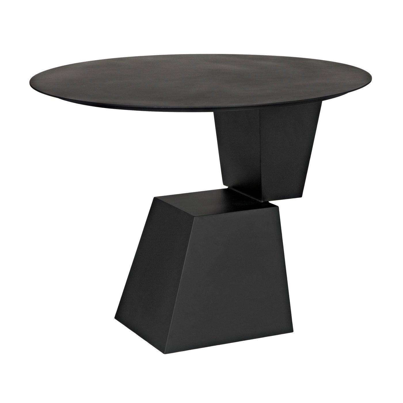 Round Pieta Table, Black Steel-Noir Furniture-Blue Hand Home