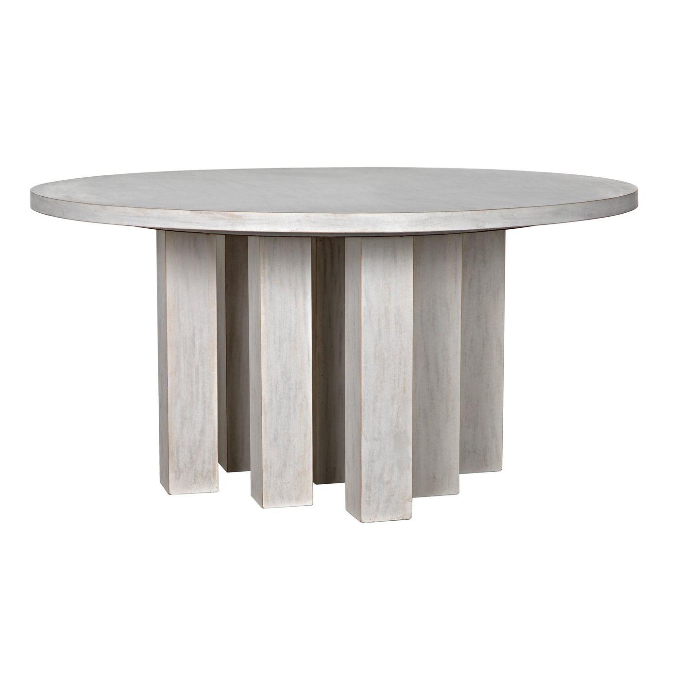 Resistance Dining Table, White Wash-Noir Furniture-Blue Hand Home